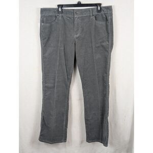 NWT Calvin Klein Bootcut Corduroy Pants Regular Fit Gray Women's Size 16x32
